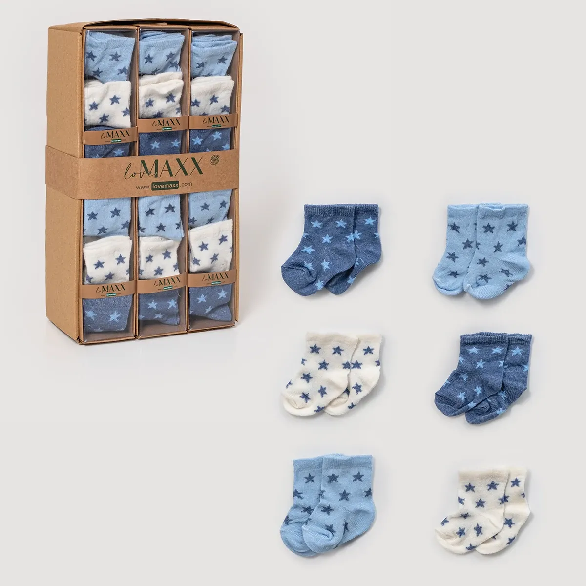 Baby Socks — Set pieces: 6, 12 — 0/3-3/6 months — 4980LV