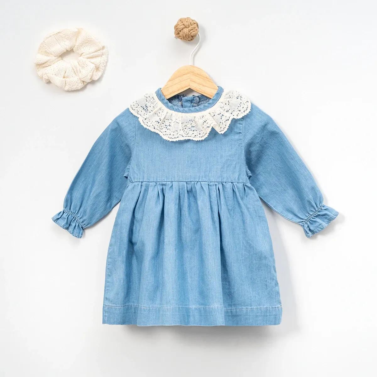 Dress — Denim, Collar — 9-24 months — 7491OV