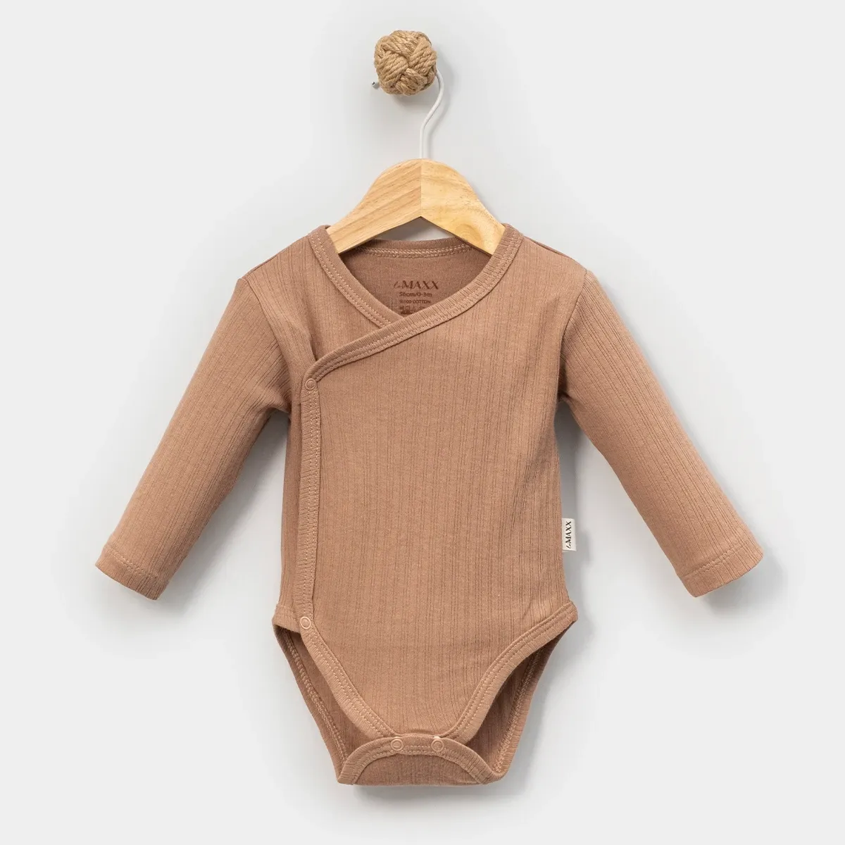 Baby Bodysuit — Long sleeves, Wrap design — 3-6-9 months — 2021LV