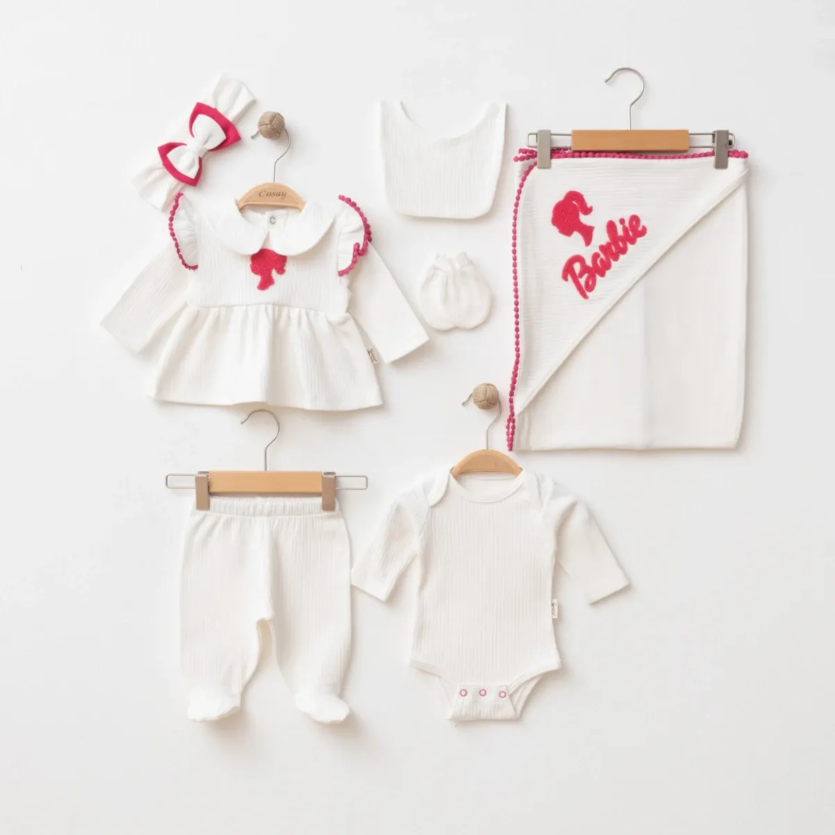 Newborn Going-Home Set — Embroidery — Set pieces: 7 — 0-3 months — 26209CY