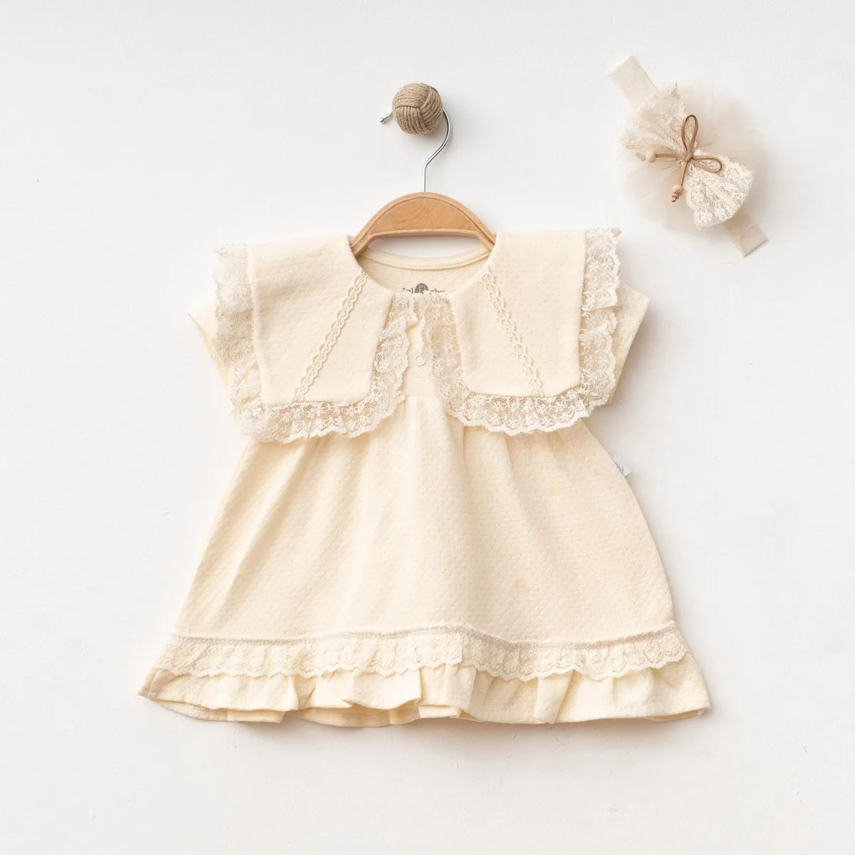 Dress — Lace detail, Jacquard — 3-6-9-12 months — 5052IB