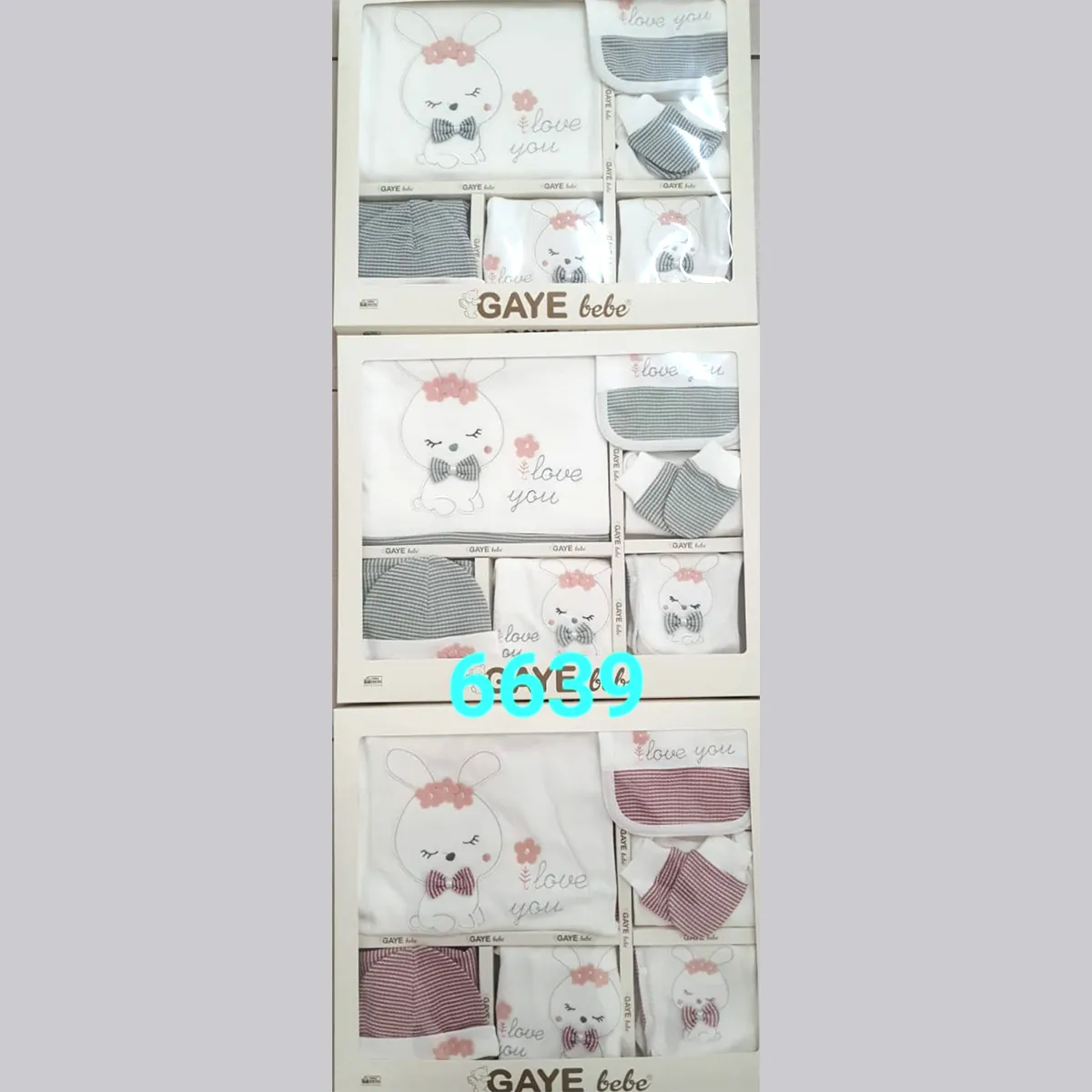 Newborn Going-Home Set — Rabbit motif — Set pieces: 10 — 0-3 months — 6639GB
