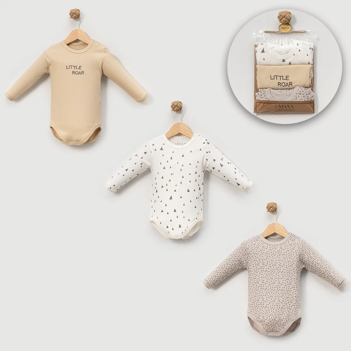 Baby Bodysuit — Set pieces: 3 — 3/6-6/9-9/12-12/18-18/24 months — 7012LV