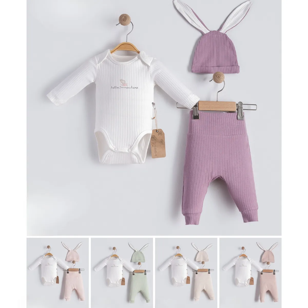 Girls' Outfit Set — Set pieces: 3 — 0-3 months — 20388AN