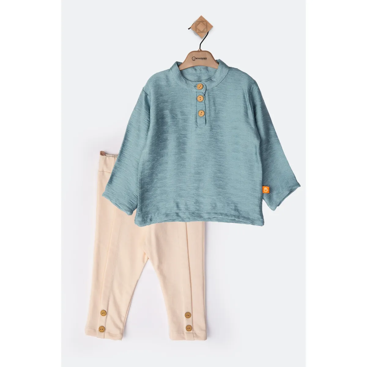 Boys' Outfit Set — White, Woven fabric — 9-24 months — 2463BB