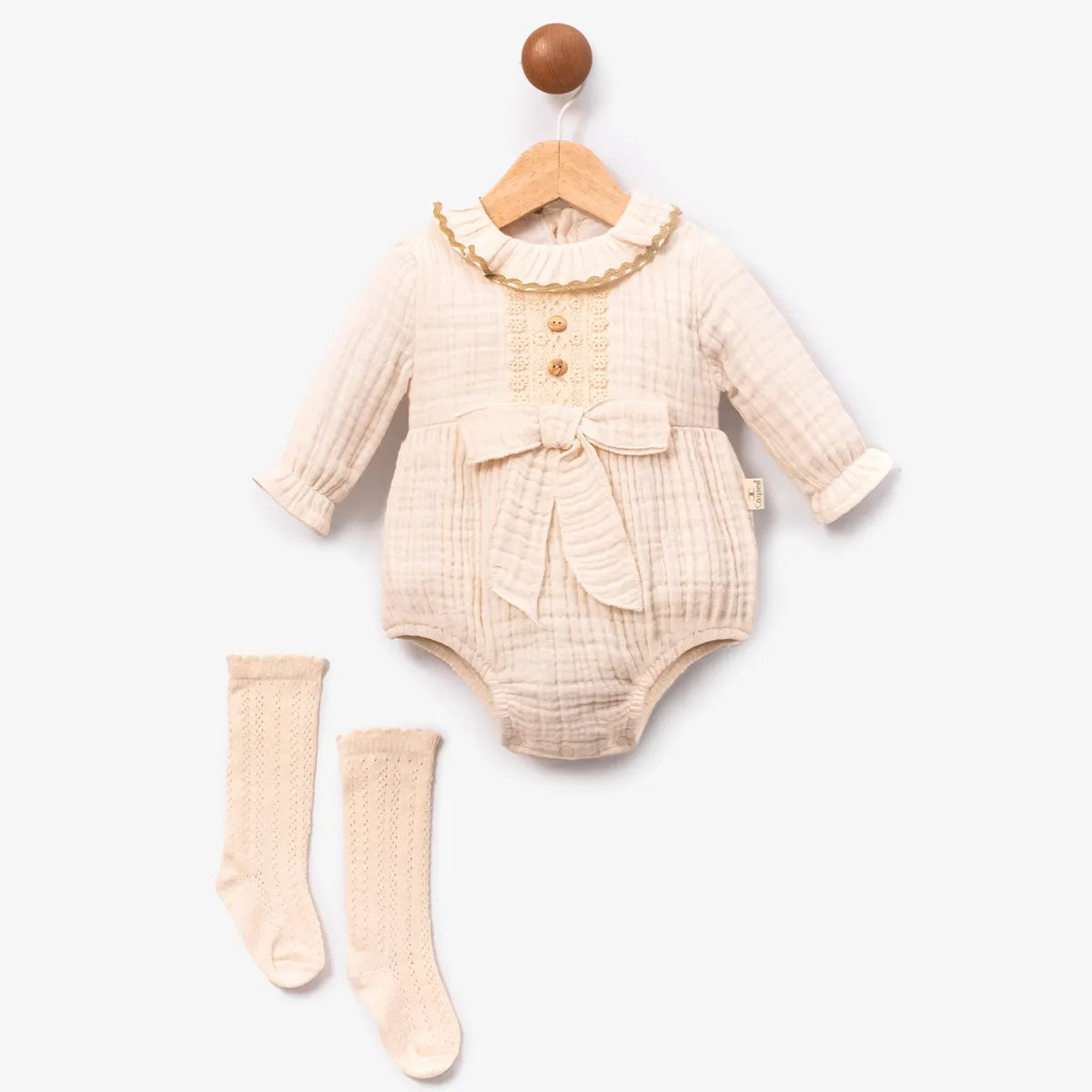 Baby Romper — Muslin, Layered fabric (4) — 6-9-12 months — 1090MC