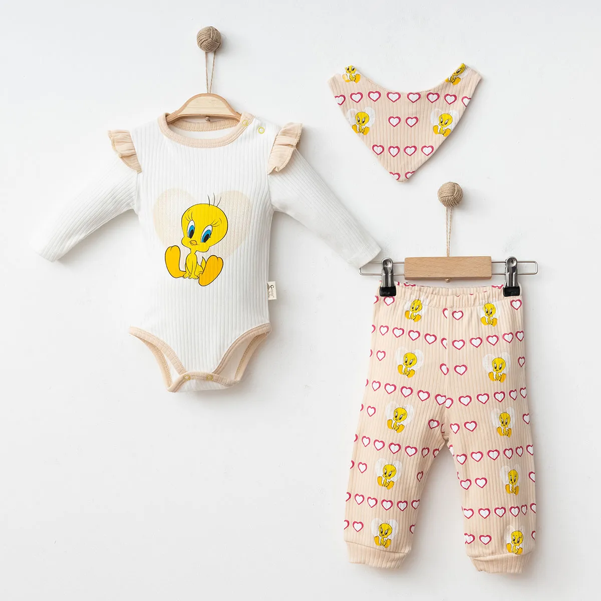 Girls' Outfit Set — Print, Heart motif — 6-9-12 months — 24115CY